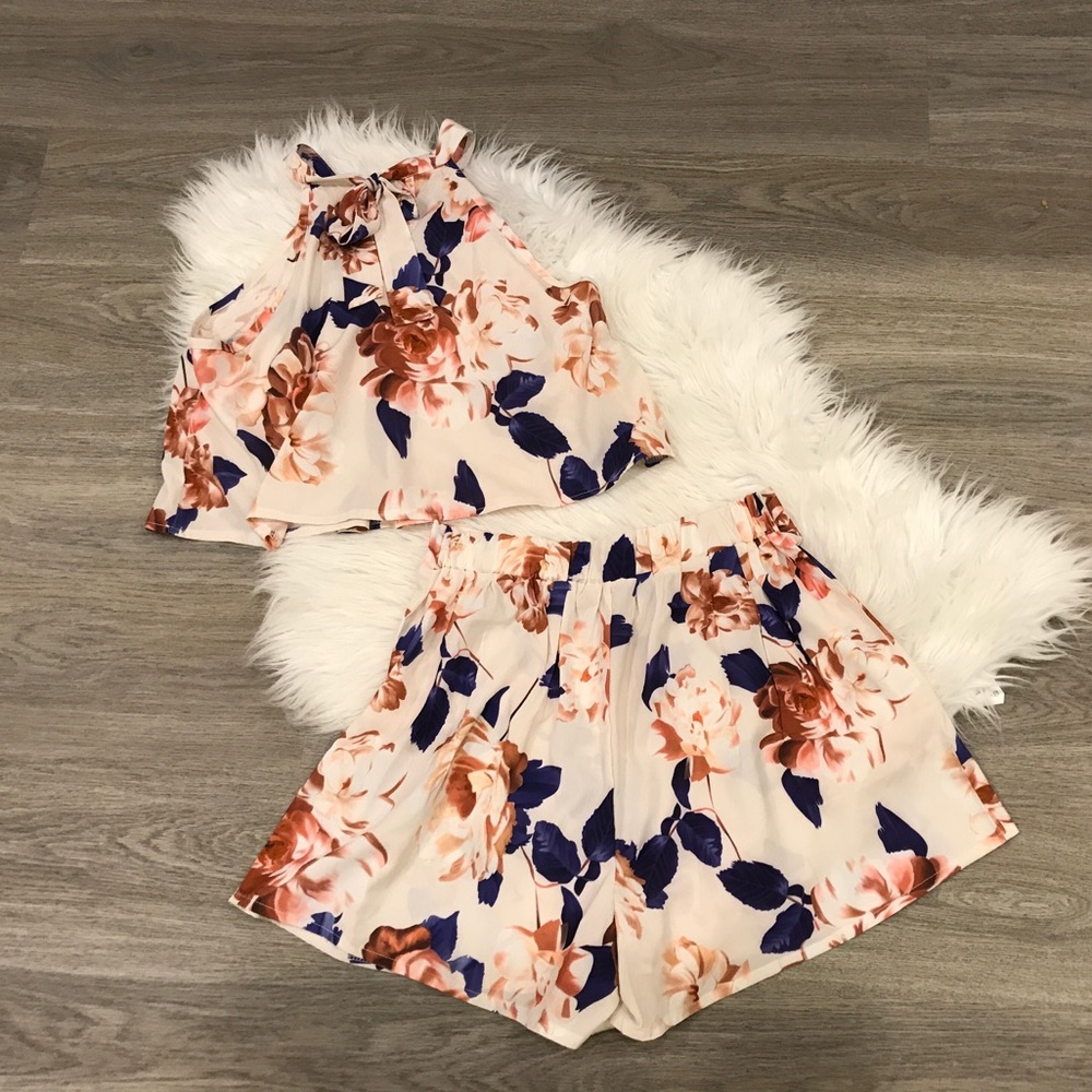 Two Piece Floral Outfit